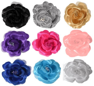 FL2001 | Pearl Rose Dog Pet Bow|Pets Ribbons (Color: Black)